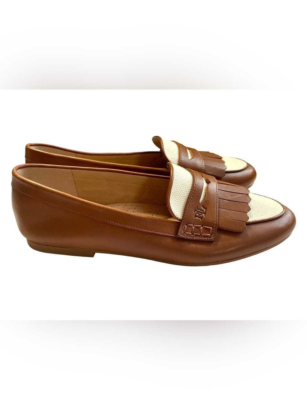Lauren Ralph Lauren Adison Kilt Leather Loafer Flats Size 9 NEW - Picture 4 of 8